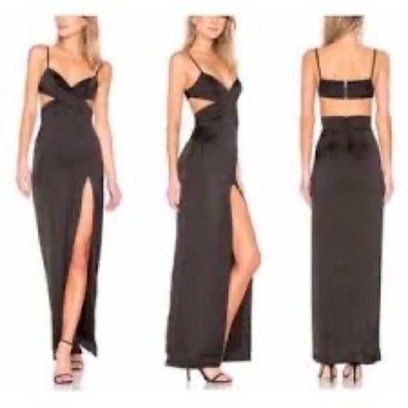 Lovers + Friends Savannah Cut Out Criss Cross Maxi Dress, XS - Picture 3 of 7